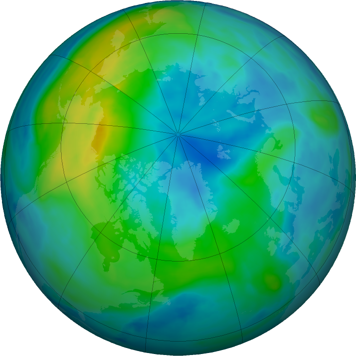 Arctic ozone map for 17 October 2017